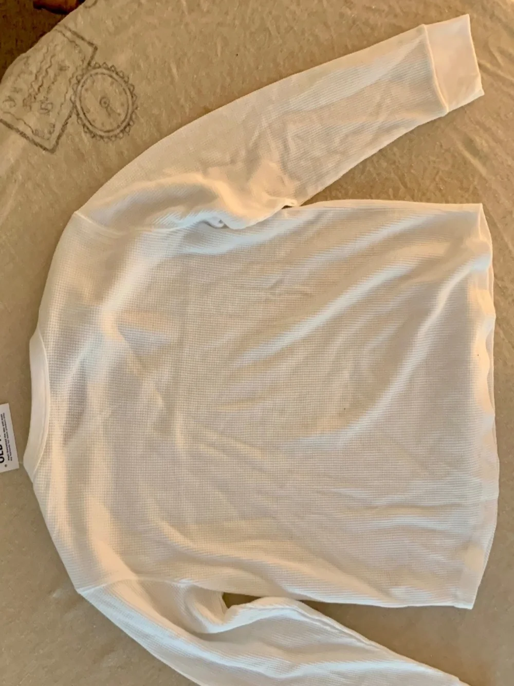 NWT Old Navy Kids White Waffle Knit Thermal Long Sleeve Tee L 10-12